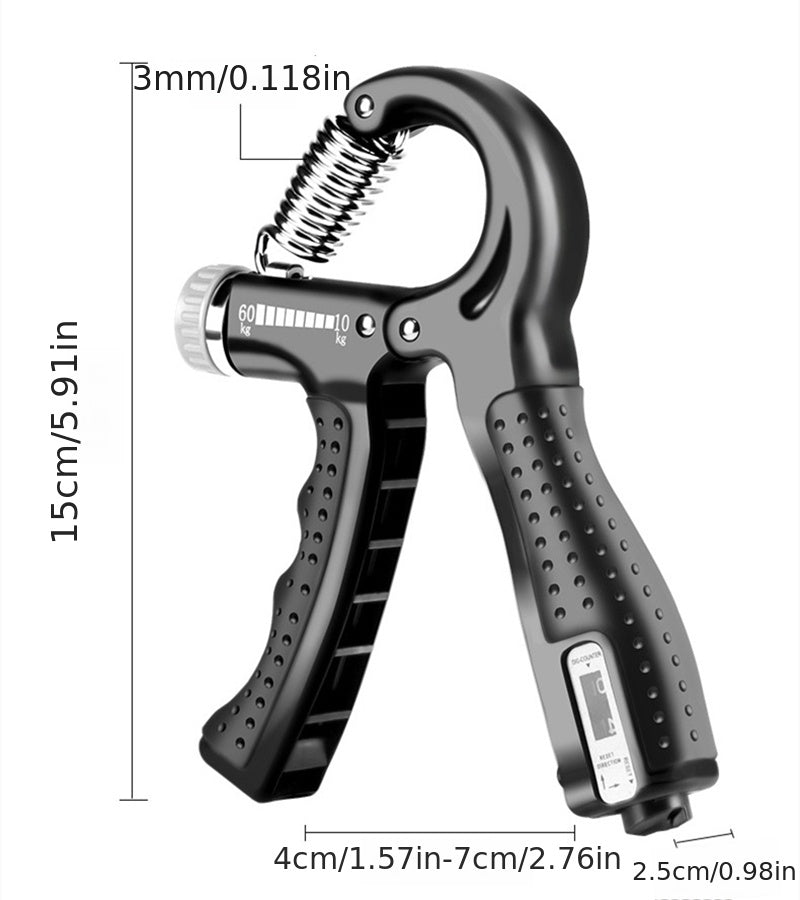 11.02-132.28LB Adjustable Heavy Gripper Fitness Hand Exerciser Grip Wrist Strong and Large Forearms + Complete Training for Muscle Mass Gain