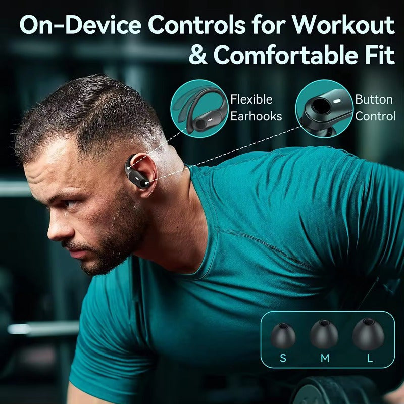 ProSound Wireless Earbuds - Immersive HD Stereo Sound, Advanced Wireless Technology, Up to Long Hours of Playtime, Ultra-Secure and Comfortable Fit, Advanced Noise Cancelling Technology, LED Display, Portable Charging Case -