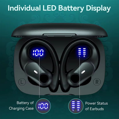 ProSound Wireless Earbuds - Immersive HD Stereo Sound, Advanced Wireless Technology, Up to Long Hours of Playtime, Ultra-Secure and Comfortable Fit, Advanced Noise Cancelling Technology, LED Display, Portable Charging Case -