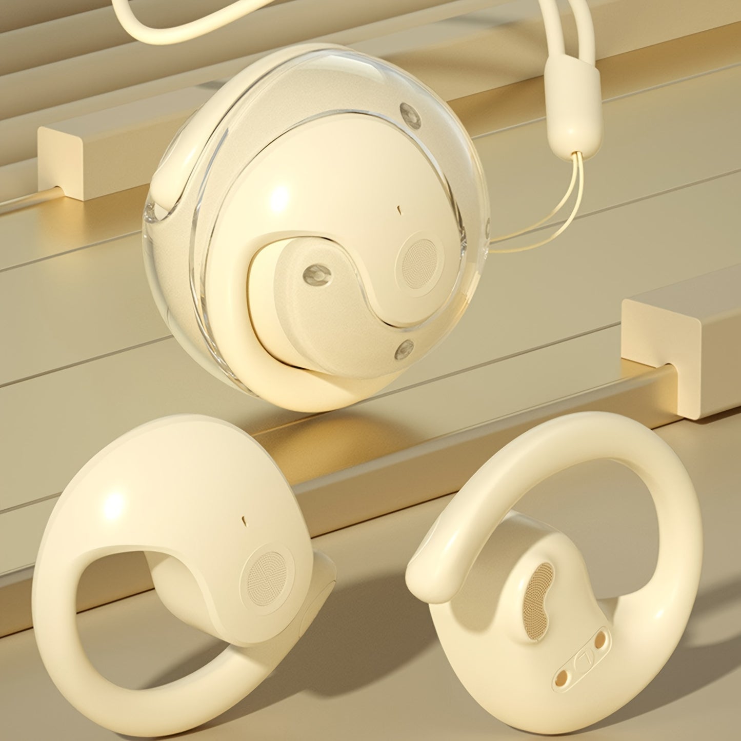 True Wireless Earbuds - Capless Design, V5.3, Touch Button, Hands-free, Low-latency, Low-power, Auto-start, Ergonomic, Dual-connect, Built-in Microphone, Compatible with Android/IOS Smartphones