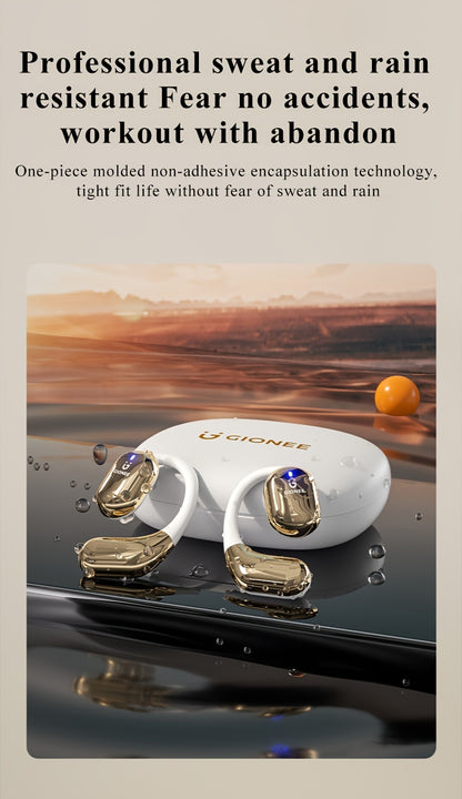 Gionee001True Wireless Earbuds With Mic, TWS In-Ear Headphones With ENC Noise Cancelling Mic, Sport Earhook Headset, Stereo In Ear Headphones With LED Display Charing Case, Wireless Running Sports Earbuds Earhook