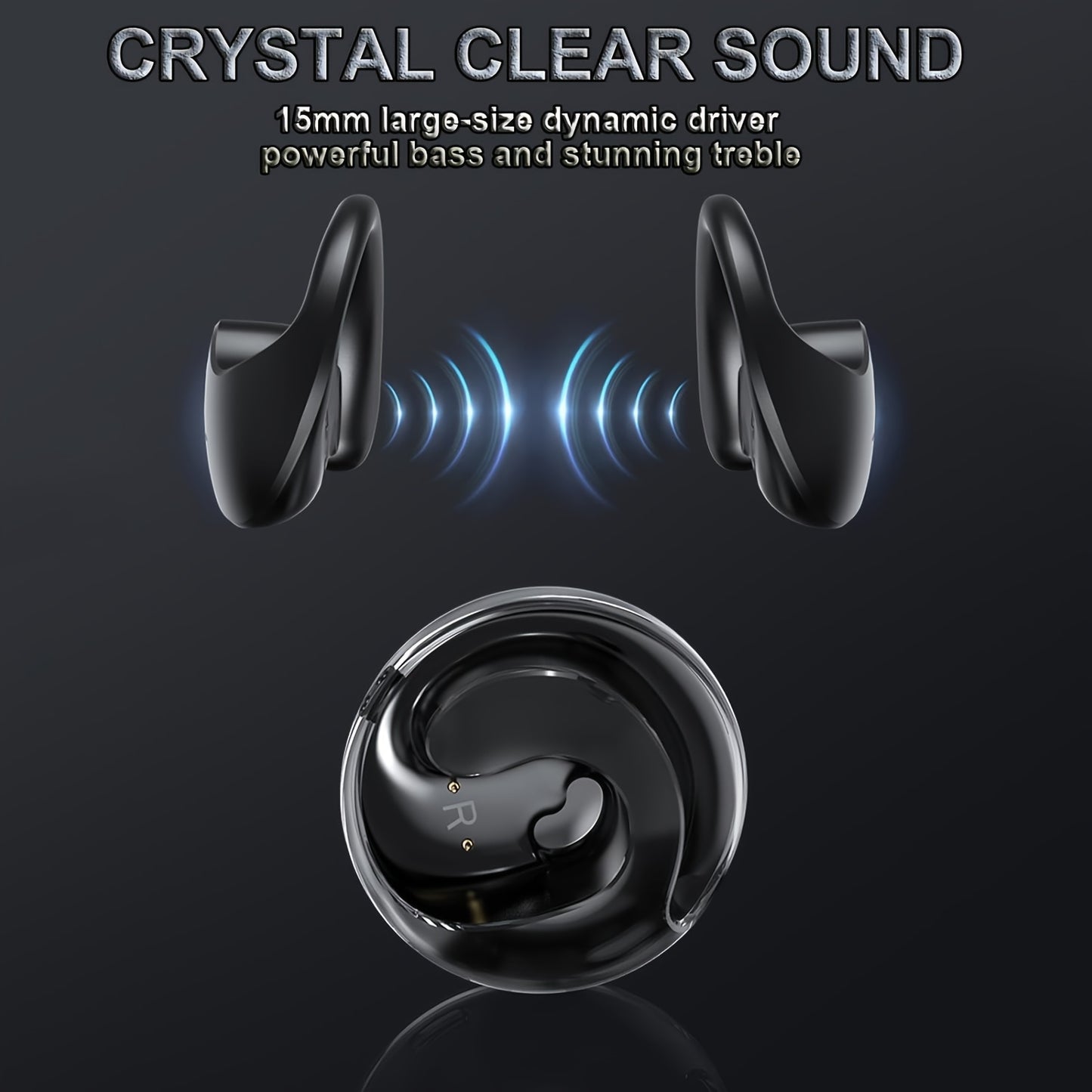 True Wireless Earbuds - Capless Design, V5.3, Touch Button, Hands-free, Low-latency, Low-power, Auto-start, Ergonomic, Dual-connect, Built-in Microphone, Compatible with Android/IOS Smartphones