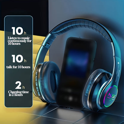 [ Upgraded] Wireless Headphones, Wireless earbuds with Deep Bass, Lightweight Foldable Headphones, for Travel Work Laptop PC Cellphone. Gaming Headset for Wireless, Christmas Present.