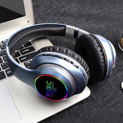 [ Upgraded] Wireless Headphones, Wireless earbuds with Deep Bass, Lightweight Foldable Headphones, for Travel Work Laptop PC Cellphone. Gaming Headset for Wireless, Christmas Present.