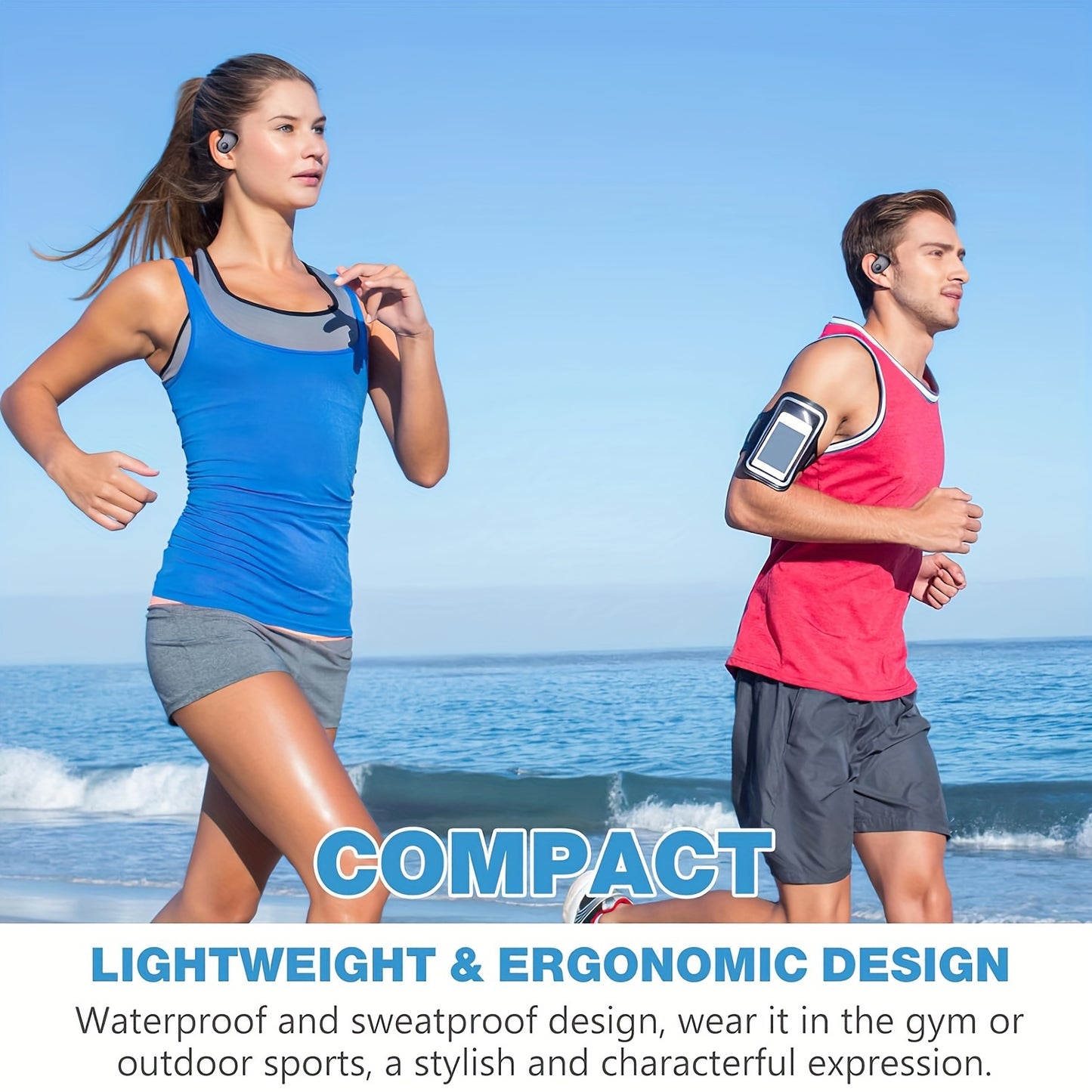 True Wireless Earbuds - Capless Design, V5.3, Touch Button, Hands-free, Low-latency, Low-power, Auto-start, Ergonomic, Dual-connect, Built-in Microphone, Compatible with Android/IOS Smartphones