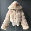 Wholesale Fashion Short Women's Faux Fur Coat Custom Warm Winter Jacket Ladies' Customizable Fake Fur Coat
