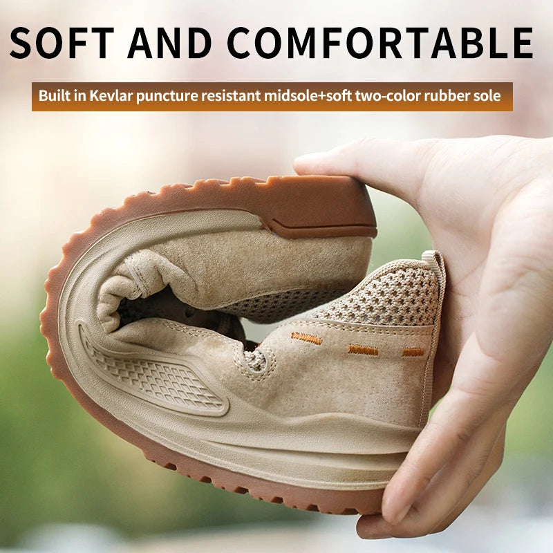 DEBONSAPT 2023 Hot Selling Industrial Breathable Men Working Sneakers Steel Toe Lightweight Safety Shoes for Men