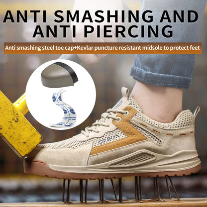 DEBONSAPT 2023 Hot Selling Industrial Breathable Men Working Sneakers Steel Toe Lightweight Safety Shoes for Men
