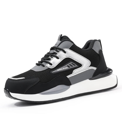 GUYISA Anti-Puncture Safety Shoes with Microfiber Upper Functional Work Boots with Steel Insole PU Outsole New Style