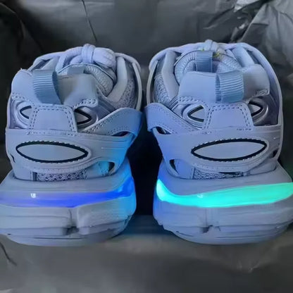 2025 Top Quality Track Trainers LED Black Men and Women Sneakers Trend Famous Track 3.0 Led Designer Chunky Walking Style Shoes