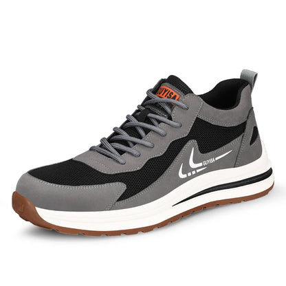 GUYISA Anti-Puncture Safety Shoes with Microfiber Upper Functional Work Boots with Steel Insole PU Outsole New Style
