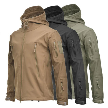 Top Winter Big Size Men Work Cargo Jacket Men Waterproof Warm Windbreaker US Cheap Clothing Shark SoftShell New Tactical Jacket
