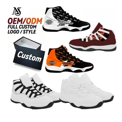 Unisex Pattern Custom Retro High-Top Sports Shoes Classic Black-White Casual Wear-Resistant Non-Slip Game Retro Trendy Shoes