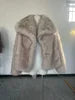Women's 2025 Autumn Winter Large Lapel Rabbit Faux Fur Trench Coat - Long Woven Warm Commuter Jacket