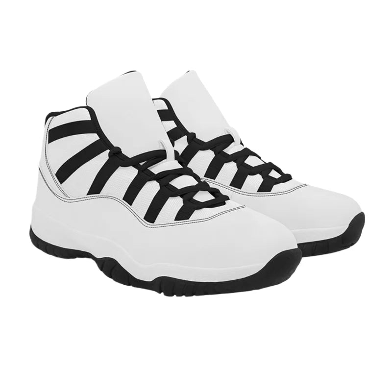 Unisex Pattern Custom Retro High-Top Sports Shoes Classic Black-White Casual Wear-Resistant Non-Slip Game Retro Trendy Shoes