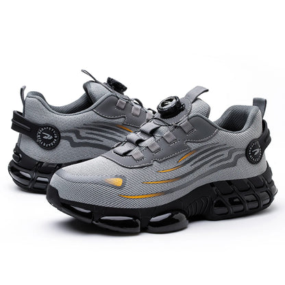 New Arrivals Quick Lacing Air Breathable Anti-smashing Metal Non Slip Security Guard Work Men Steel Toe Safety Shoes