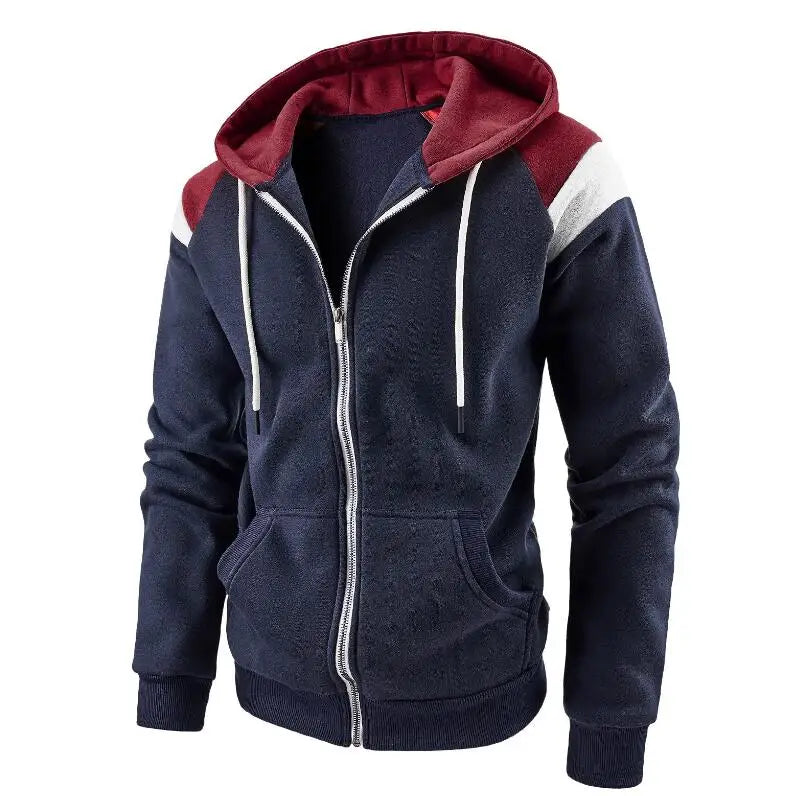 Men's Hoodies Sweatshirts Plus Size 3XL Hoodie Men Autumn Winter Full Sleeve Zipper Cardigan Casual Slim Solid Hooded Sweatshirt