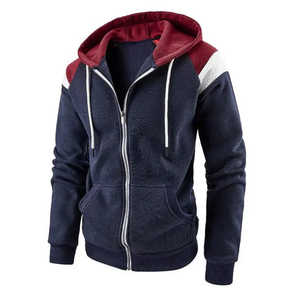 Men's Hoodies Sweatshirts Plus Size 3XL Hoodie Men Autumn Winter Full Sleeve Zipper Cardigan Casual Slim Solid Hooded Sweatshirt