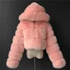 Wholesale Fashion Short Women's Faux Fur Coat Custom Warm Winter Jacket Ladies' Customizable Fake Fur Coat