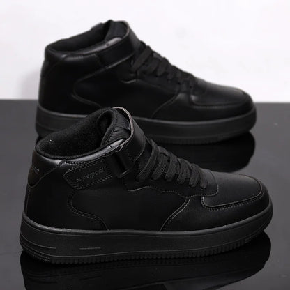 Men's High-Top Sneakers White Breathable Sports Shoes Slip-On Mesh Inner Height Increase for Couples  Air Shoes