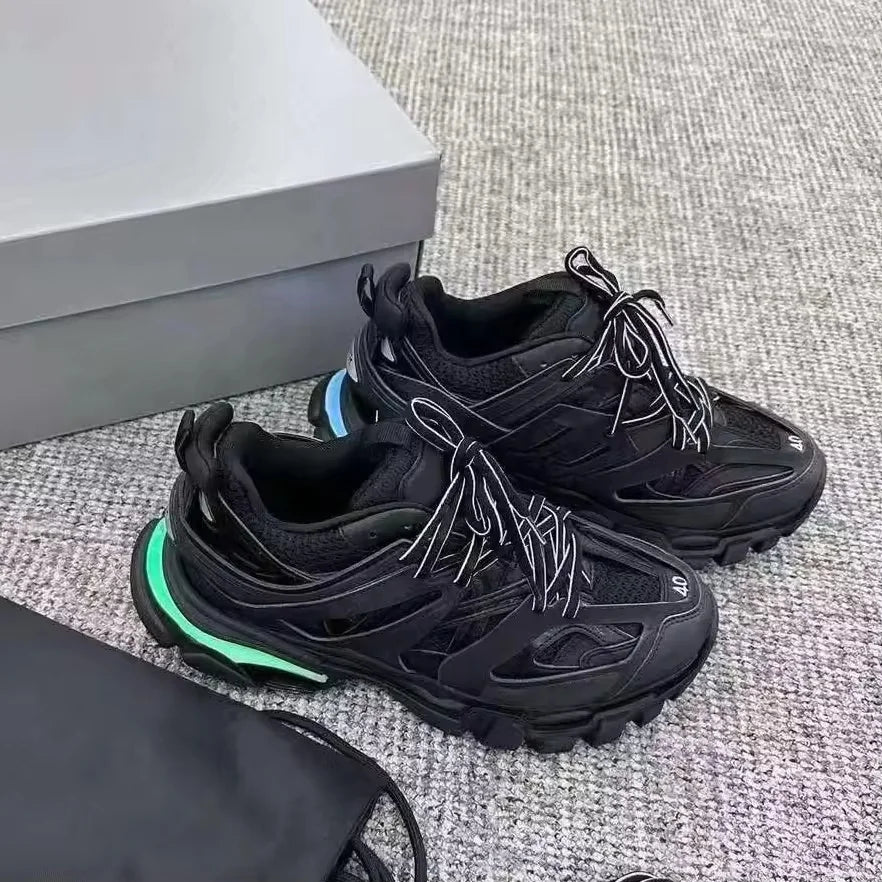 Designer Balencs LED Ciagas Track Sneaker Platform Quality Mesh Casual Walking Shoes with Feature Basketball Style Shoes