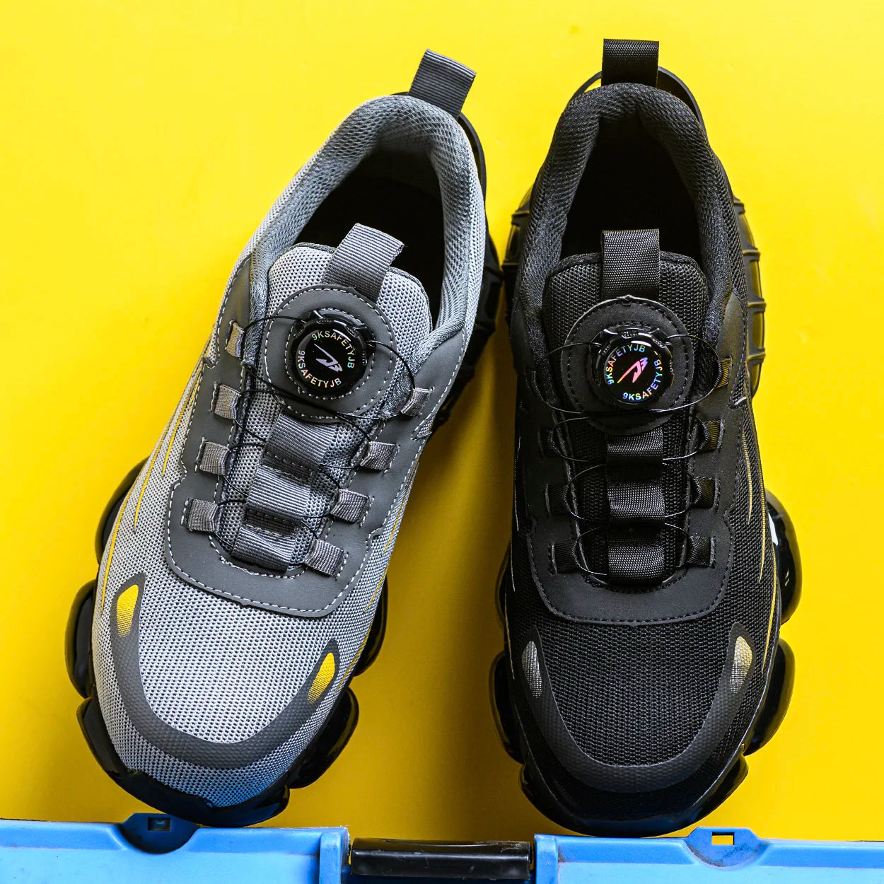 New Arrivals Quick Lacing Air Breathable Anti-smashing Metal Non Slip Security Guard Work Men Steel Toe Safety Shoes