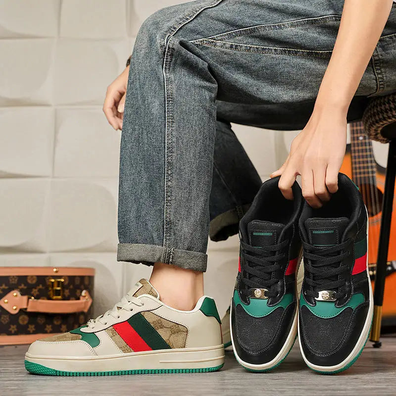 2025 Trending Top Quality Men Shoes Low-Top Casual Thick-Soled Skateboard Style Sneakers Walking Shoes