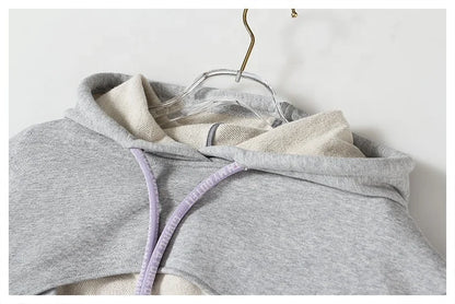 Custom Fashion Ladies Sexy Plain Gym Crop Top Long Sleeve Casual Women Hoodie Pullover Plus Size Women's Hoodies & Sweatshirts