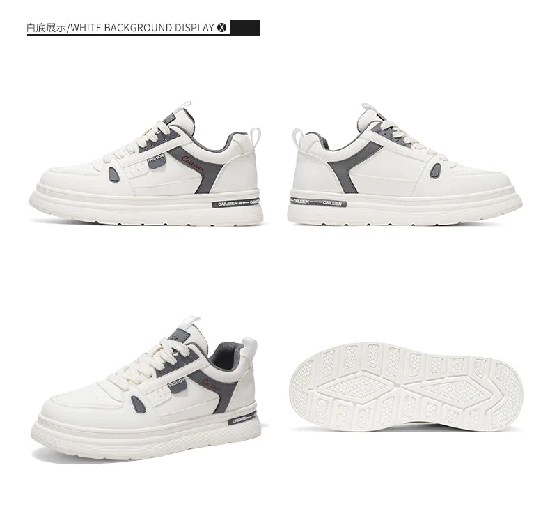 Men's Shoes: Breathable, Trendy, Versatile, Thick-soled White Sneakers, Sportswear, Casual Shoes, and Board Shoes