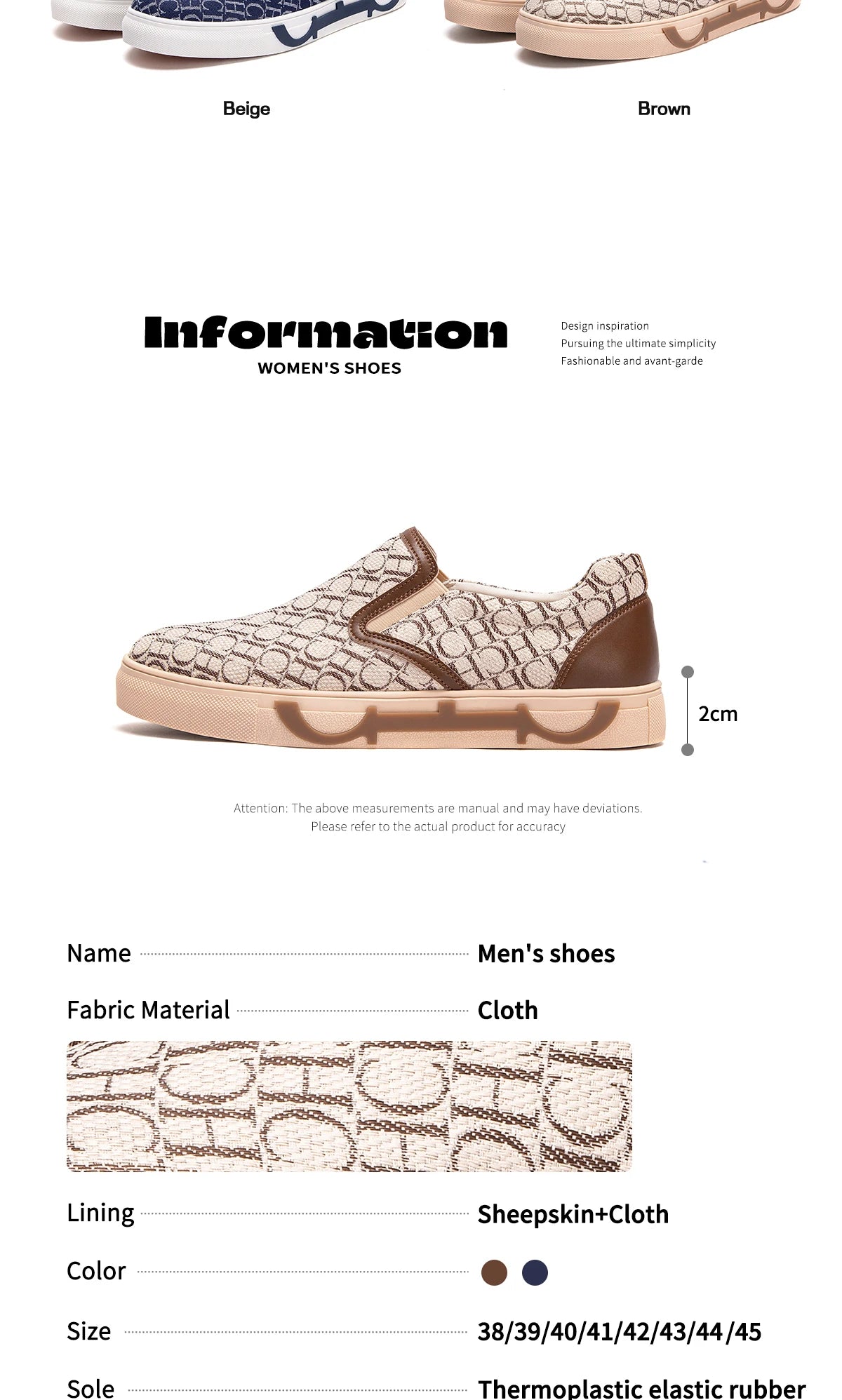 Shoes For Man Loafers Breathable cloth upperLeather elasticized adjustable mouthCH lettersLuxury brand men's shoes