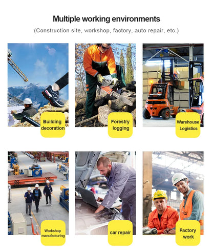 Lightweight Steel toe Shoes Work Sneakers Safety Shoes Men Anti-smash Anti puncture Indestructible shoes Security Breathable