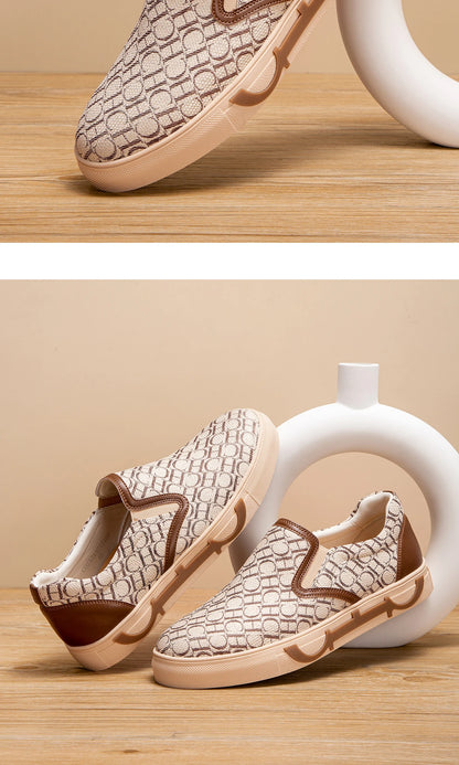 Shoes For Man Loafers Breathable cloth upperLeather elasticized adjustable mouthCH lettersLuxury brand men's shoes