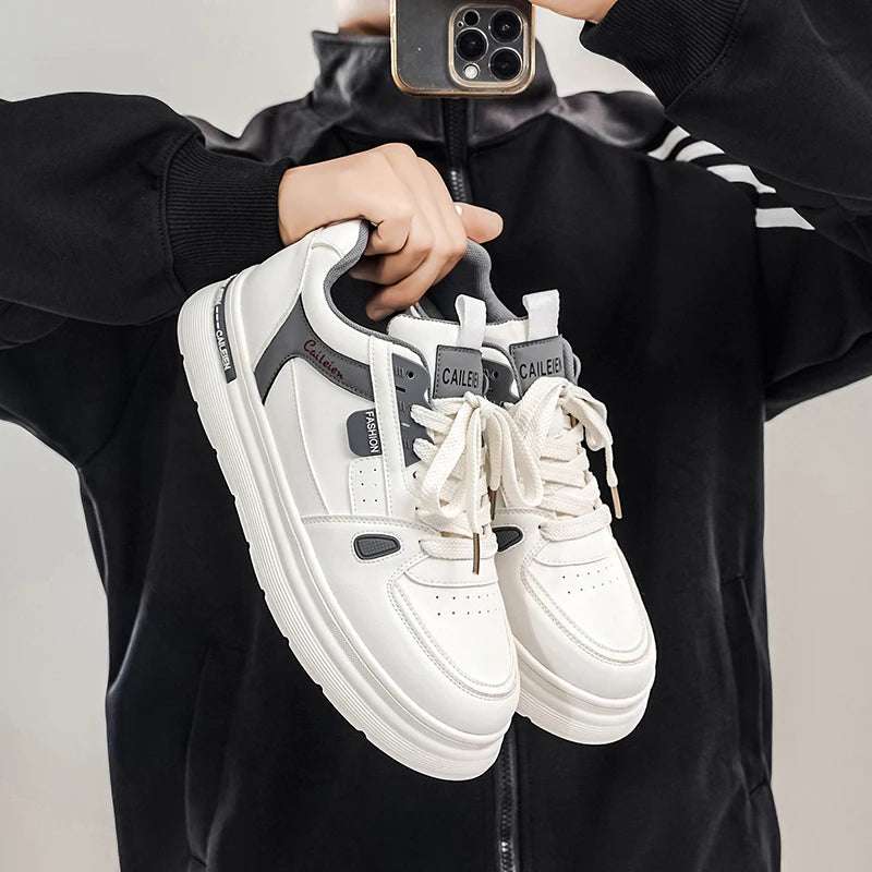 Men's Shoes: Breathable, Trendy, Versatile, Thick-soled White Sneakers, Sportswear, Casual Shoes, and Board Shoes