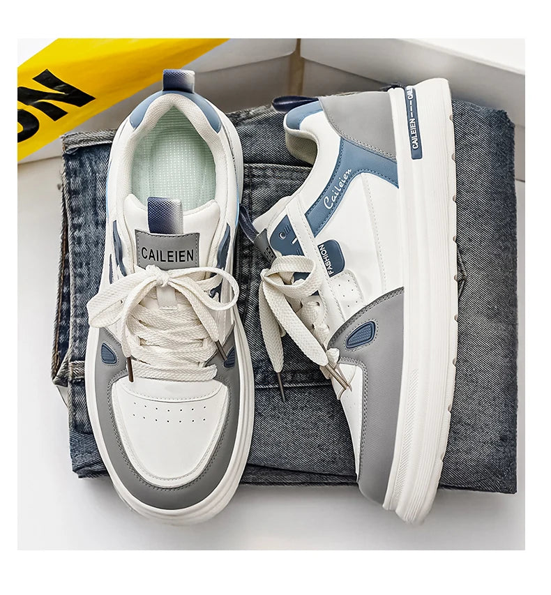 Men's Shoes: Breathable, Trendy, Versatile, Thick-soled White Sneakers, Sportswear, Casual Shoes, and Board Shoes