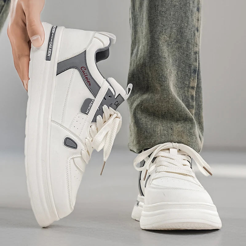 Men's Shoes: Breathable, Trendy, Versatile, Thick-soled White Sneakers, Sportswear, Casual Shoes, and Board Shoes