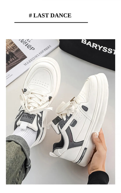 Men's Shoes: Breathable, Trendy, Versatile, Thick-soled White Sneakers, Sportswear, Casual Shoes, and Board Shoes