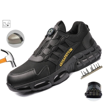 Indestructible Steel Toe Protective Safety Shoes Slip Resistant Abrasion Resistant Work Shoes Men Tough Comfortable Sneaker ﻿