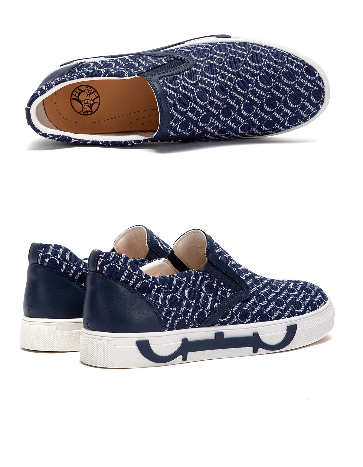 Shoes For Man Loafers Breathable cloth upperLeather elasticized adjustable mouthCH lettersLuxury brand men's shoes