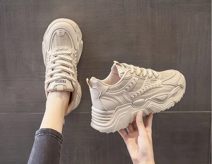 Sports Shoes for Women Athletic Round Toe High on Platform Woman Footwear Sneakers Sale Designer Luxury Offers Vulcanized Shoe H