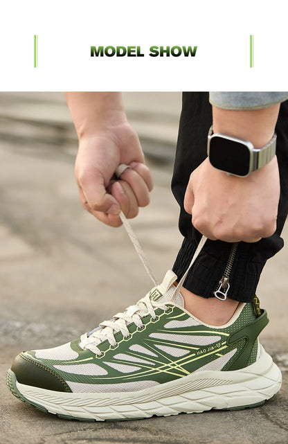 Lightweight Steel toe Shoes Work Sneakers Safety Shoes Men Anti-smash Anti puncture Indestructible shoes Security Breathable