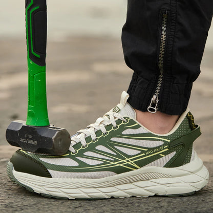 Lightweight Steel toe Shoes Work Sneakers Safety Shoes Men Anti-smash Anti puncture Indestructible shoes Security Breathable