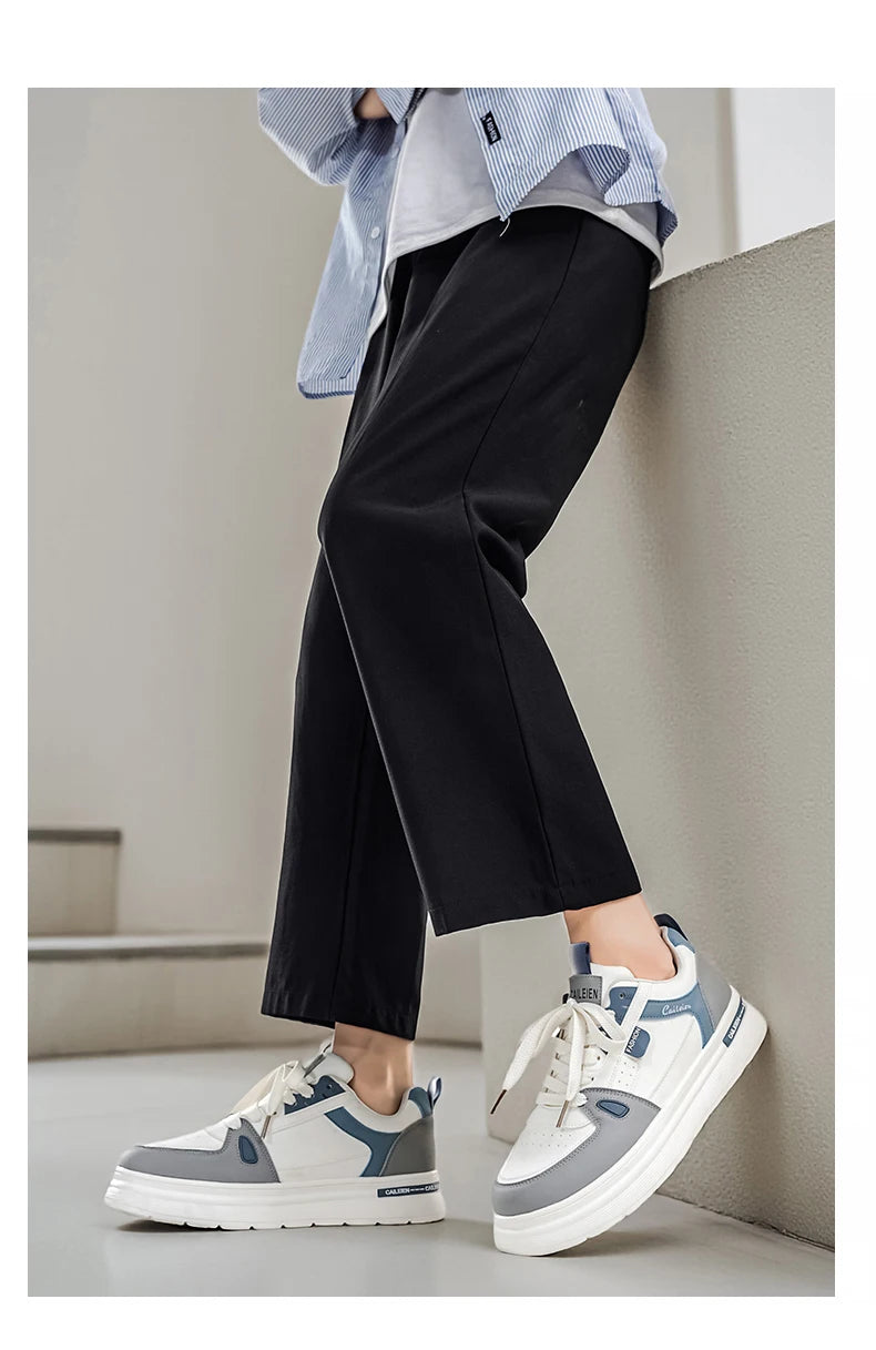 Men's Shoes: Breathable, Trendy, Versatile, Thick-soled White Sneakers, Sportswear, Casual Shoes, and Board Shoes