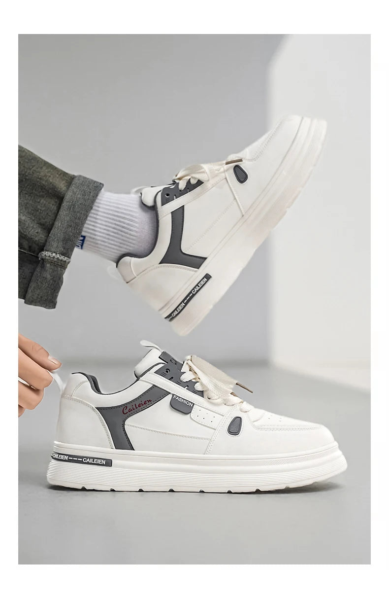 Men's Shoes: Breathable, Trendy, Versatile, Thick-soled White Sneakers, Sportswear, Casual Shoes, and Board Shoes