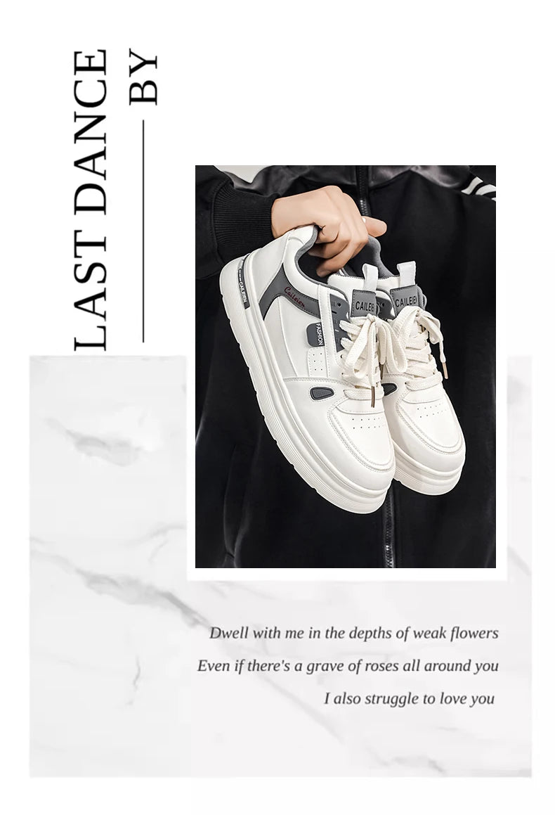 Men's Shoes: Breathable, Trendy, Versatile, Thick-soled White Sneakers, Sportswear, Casual Shoes, and Board Shoes