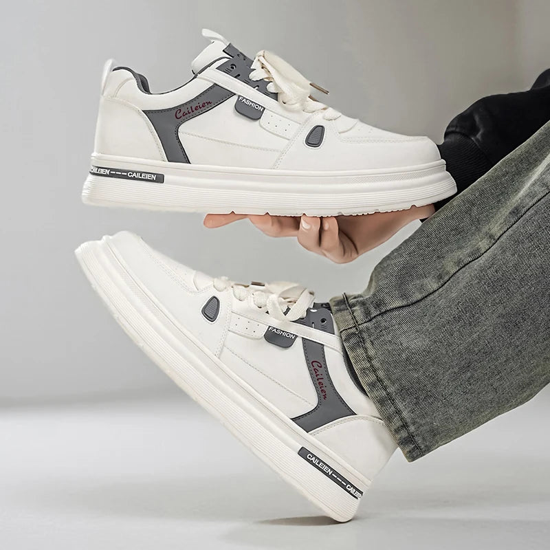 Men's Shoes: Breathable, Trendy, Versatile, Thick-soled White Sneakers, Sportswear, Casual Shoes, and Board Shoes