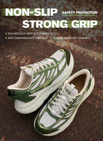 Lightweight Steel toe Shoes Work Sneakers Safety Shoes Men Anti-smash Anti puncture Indestructible shoes Security Breathable