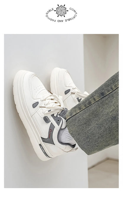 Men's Shoes: Breathable, Trendy, Versatile, Thick-soled White Sneakers, Sportswear, Casual Shoes, and Board Shoes