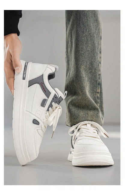 Men's Shoes: Breathable, Trendy, Versatile, Thick-soled White Sneakers, Sportswear, Casual Shoes, and Board Shoes