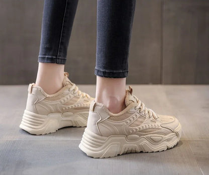 Sports Shoes for Women Athletic Round Toe High on Platform Woman Footwear Sneakers Sale Designer Luxury Offers Vulcanized Shoe H