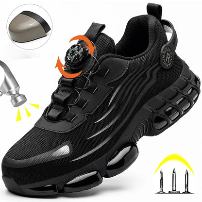 Indestructible Steel Toe Protective Safety Shoes Slip Resistant Abrasion Resistant Work Shoes Men Tough Comfortable Sneaker ﻿